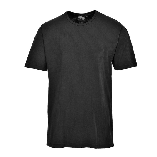 Portwest Thermal T-Shirt Short Sleeve B120 (Zwart) 1