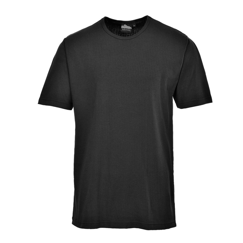 Portwest Thermal T-Shirt Short Sleeve B120 (Zwart) 1