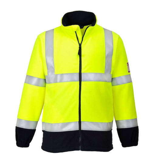 Portwest Multinorm HiVis Fleece Jack (Geel) 1