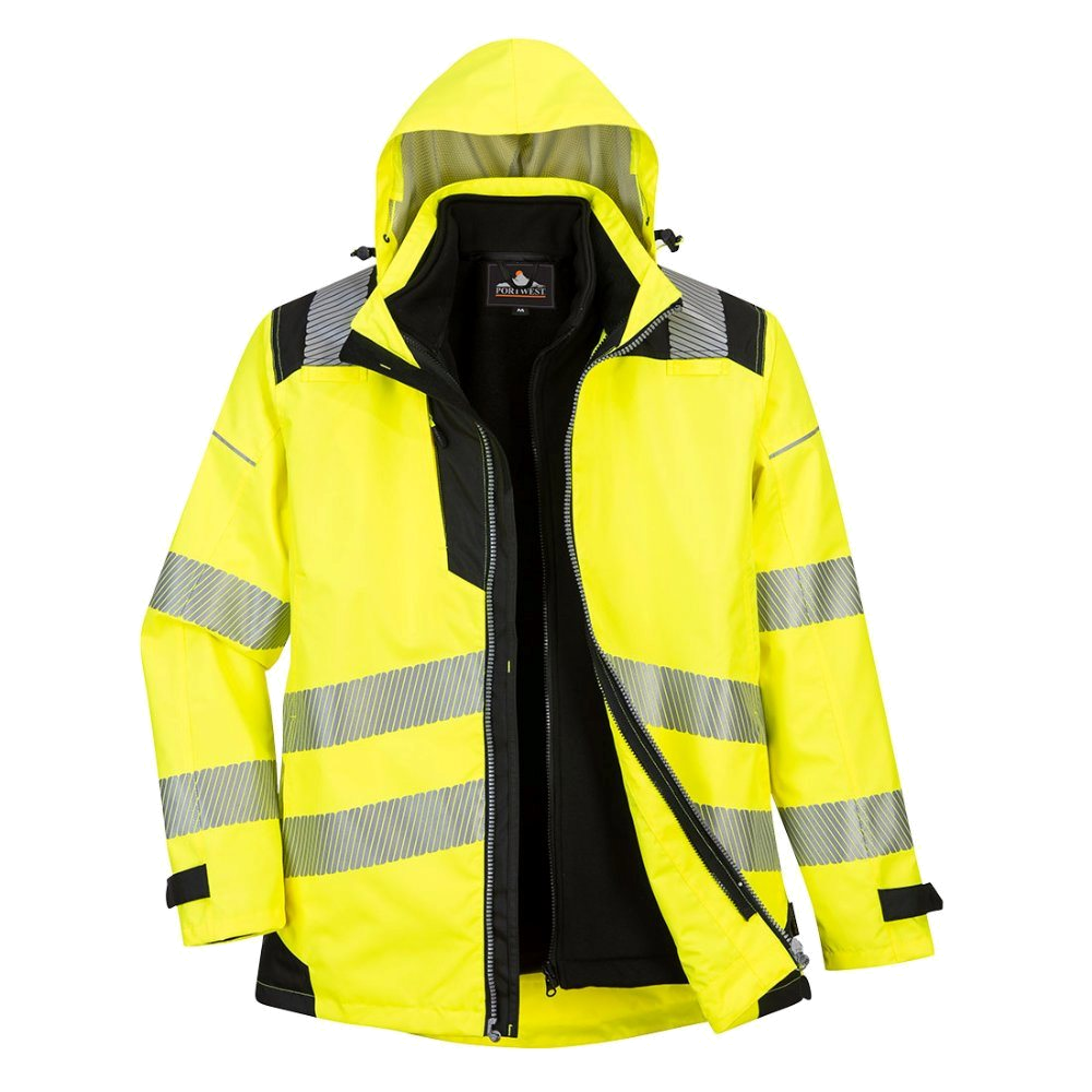 Portwest PW3 Hi-Vis 3-in-1 Werkjas CL.3 (Geel/Zwart) 1