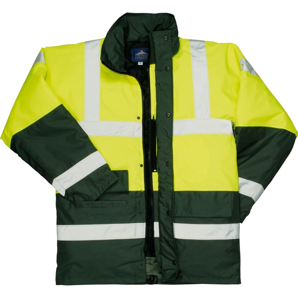 Portwest Contrast Werkjas (Geel/Groen) 1