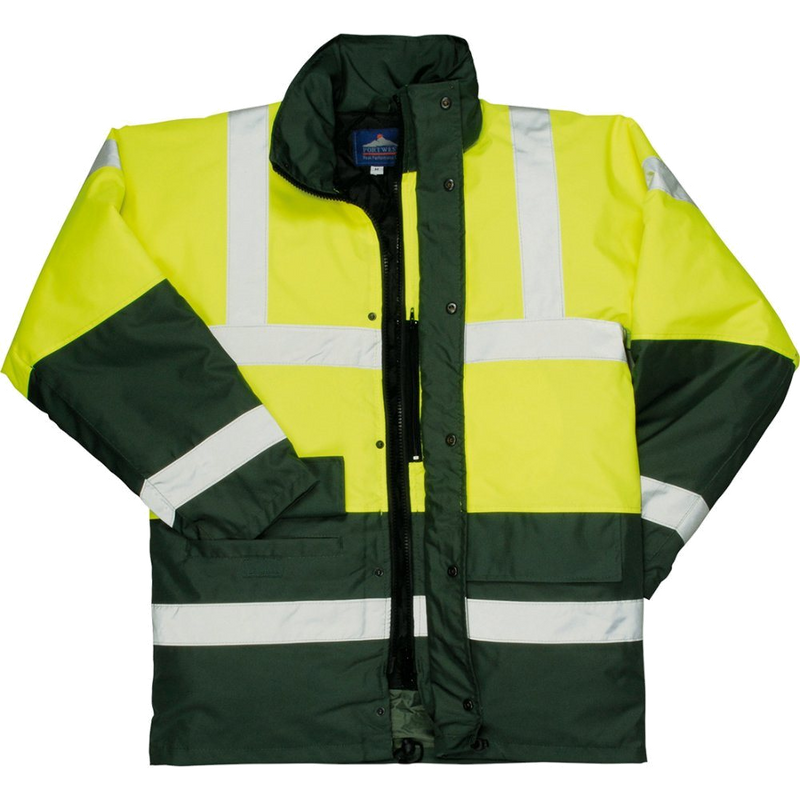 Portwest Contrast Werkjas (Geel/Groen) 1