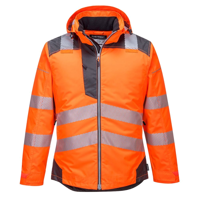 Portwest PW3 Hi-Vis Winter Jacket (Oranje/Grijs) 1
