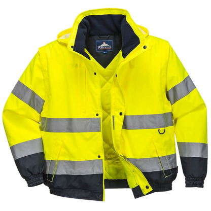 Portwest Hi-Vis 2-in-1 Bomberjack (Geel) 1