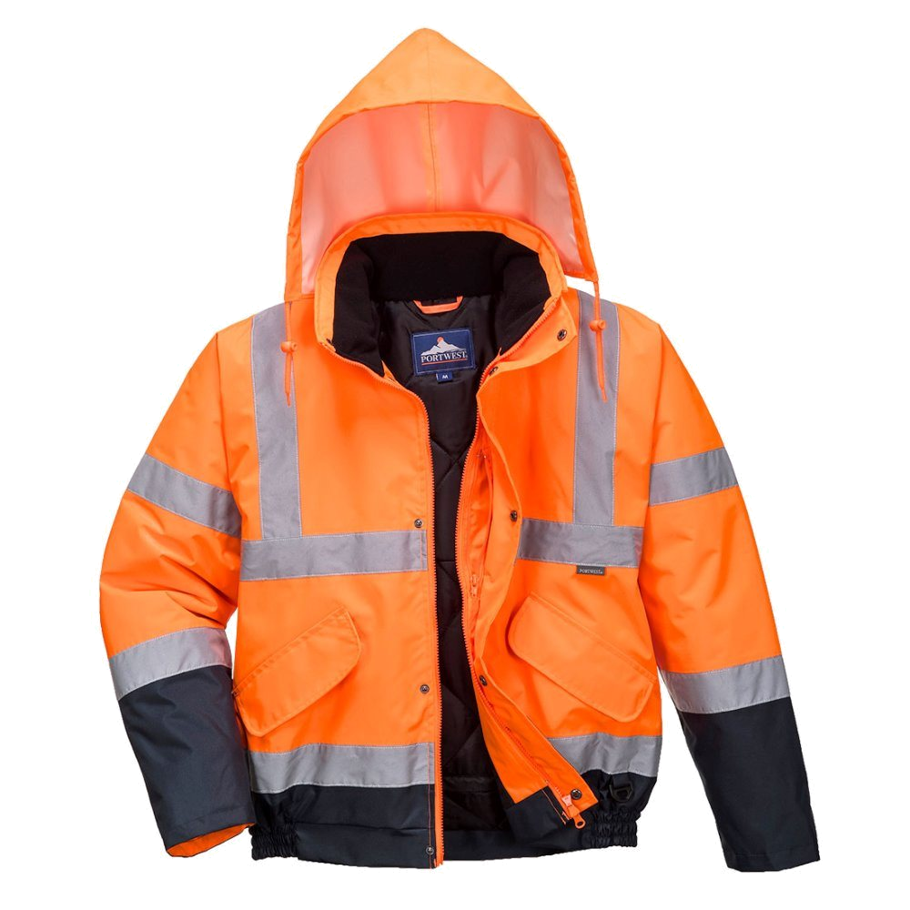 Portwest Hi-Vis Bicolor Bomberjack (Oranje/Navy) 1
