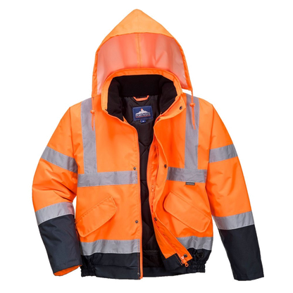 Portwest Hi-Vis Bicolor Bomberjack (Oranje/Navy) 1