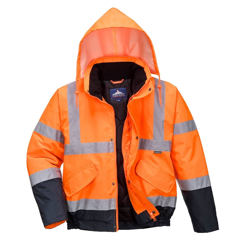 Portwest Hi-Vis Bicolor Bomberjack (Oranje/Navy) 1