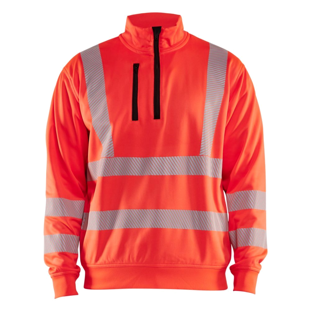 Blaklader High Vis Sweatshirt halve rits (Rood) 1