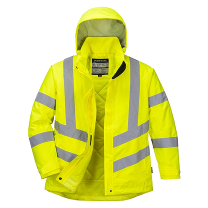 Portwest Ladies Hi-Vis Winter Jacket (Geel) 1