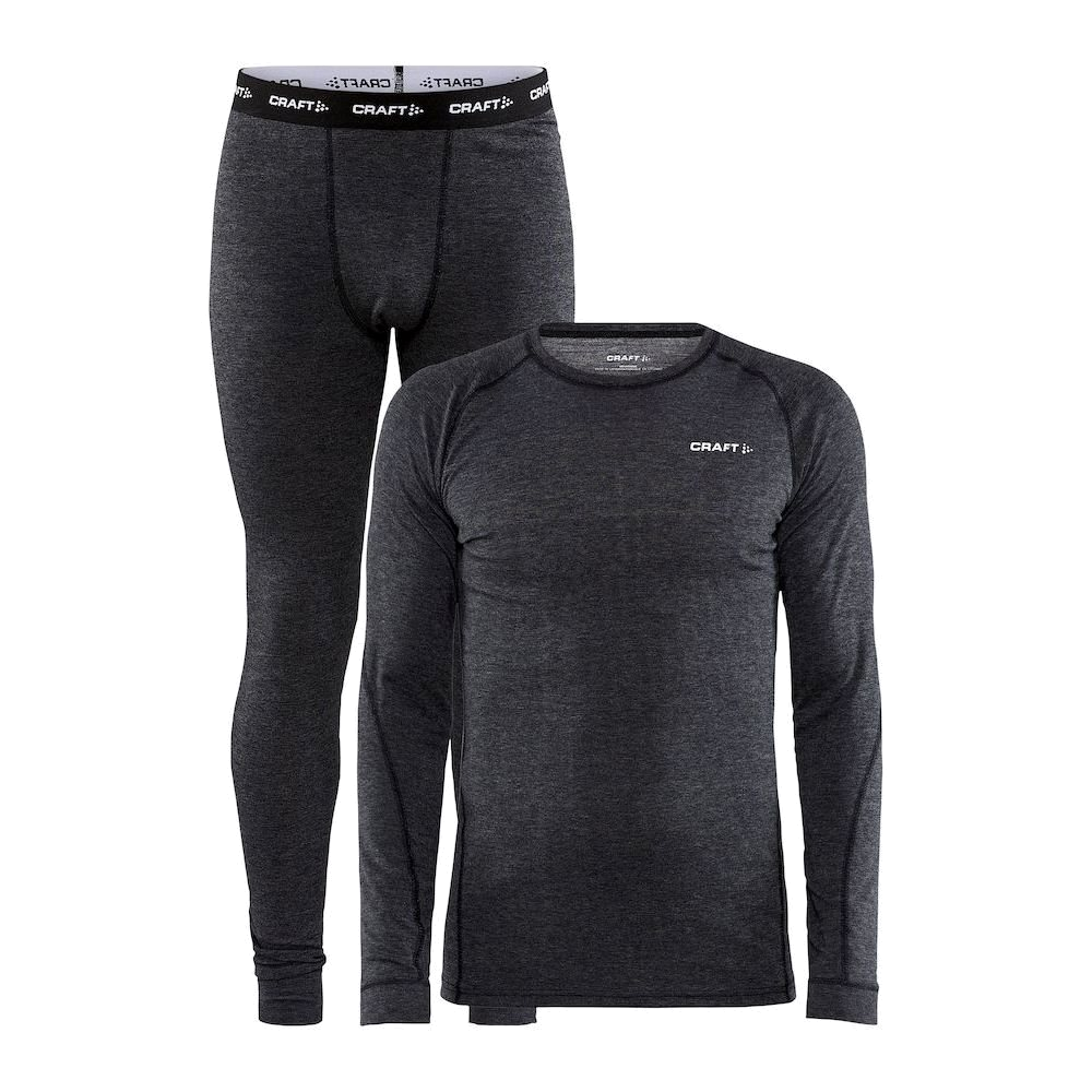 Craft Core Wool Merino Set Heren (998000 Zwart Melange) 1
