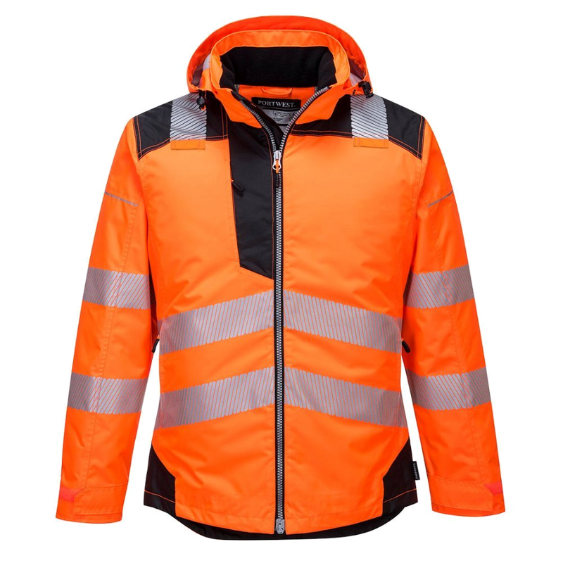 Portwest PW3 Hi-Vis Winter Jacket (Oranje/Zwart) 1