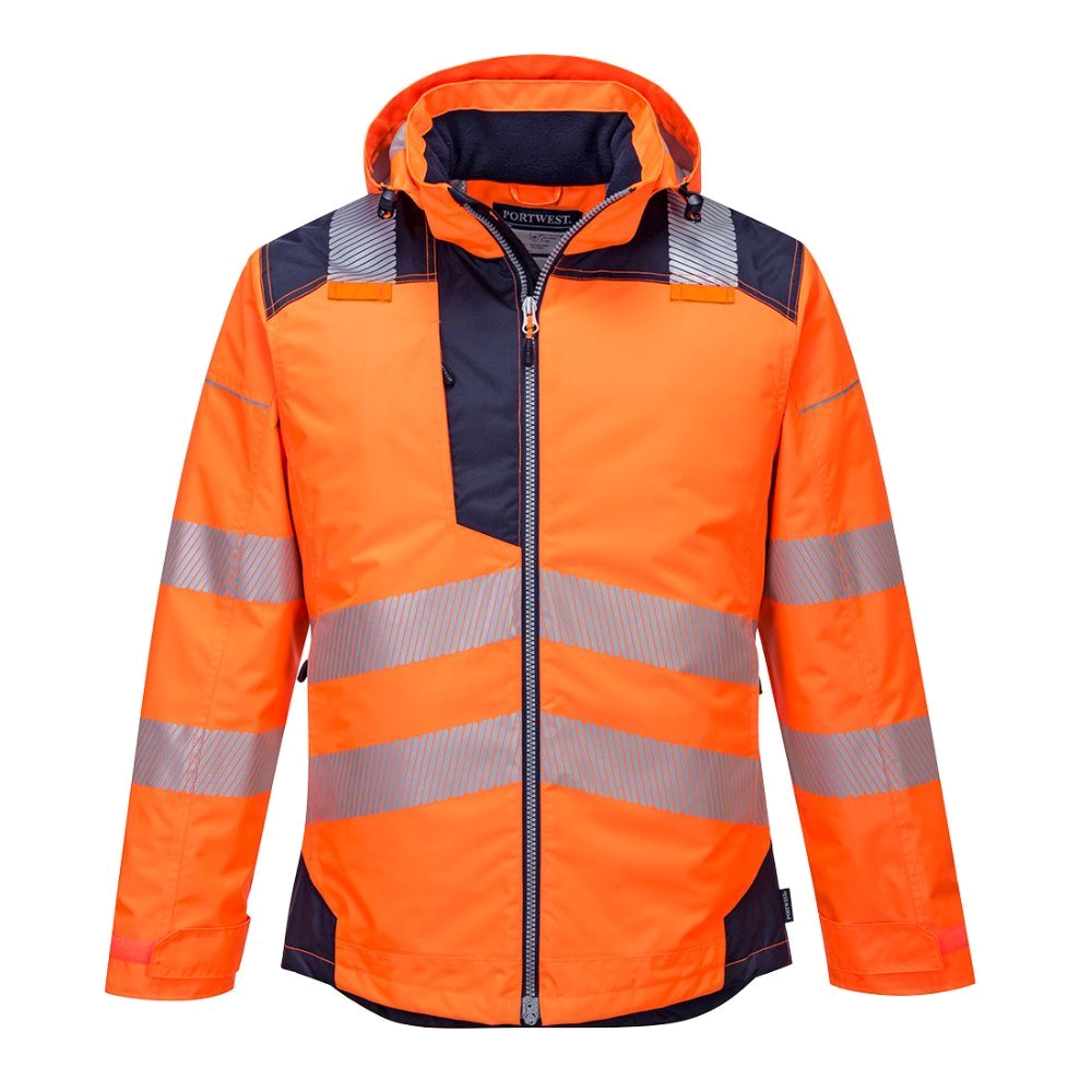 Portwest PW3 Hi-Vis Winter Jacket (Oranje/Navy) 1