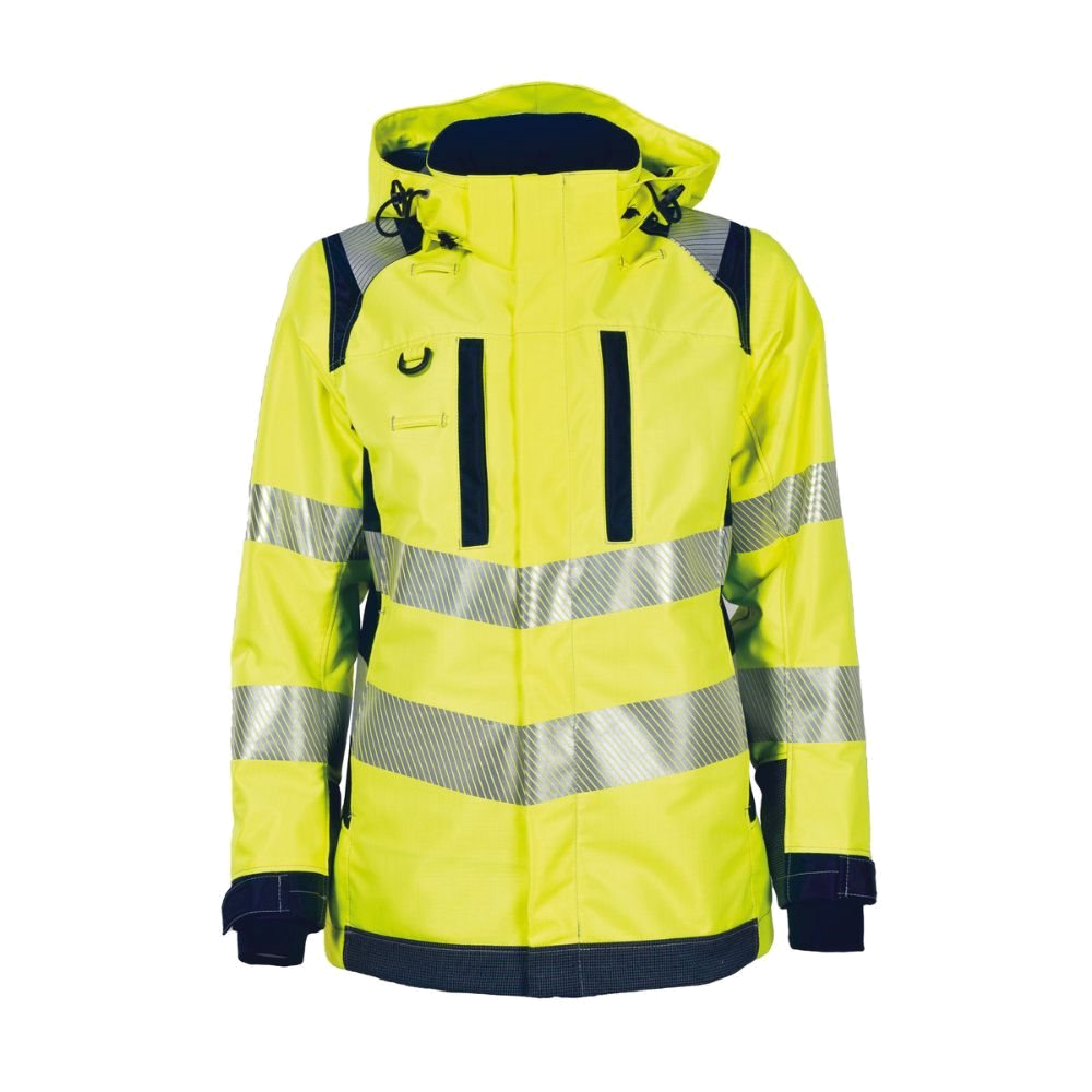Tranemo Shell FR Dames shell jack (Geel/Navy) 1