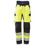 Snickers PW Isolerende Werkbroek HiVis CL.2 (Geel/Navy) 1