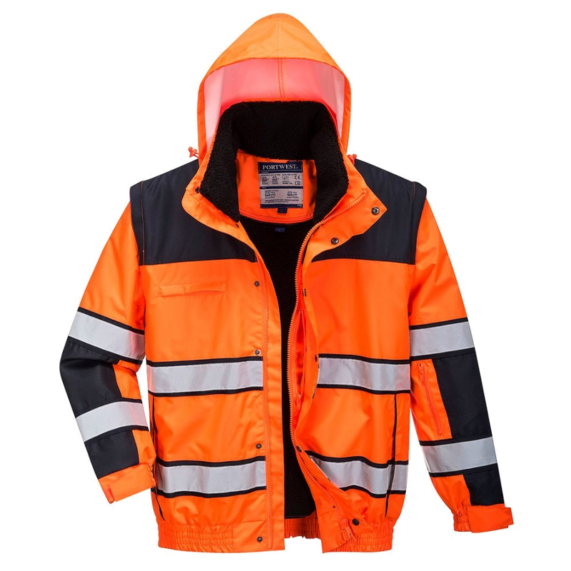 Portwest Hi-Vis Classic Bomberjack (Oranje/Zwart) 1