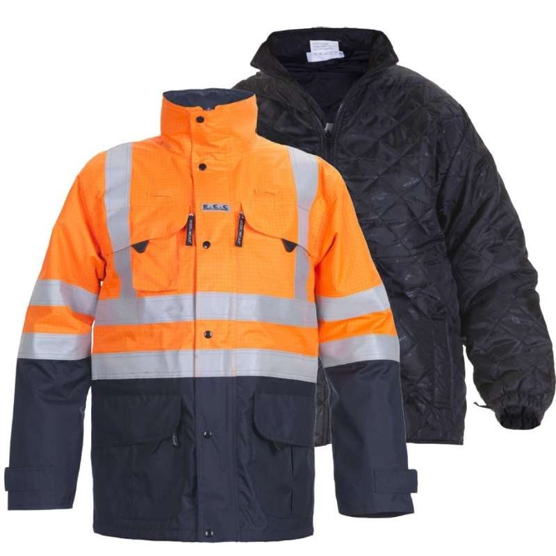 Hydrowear Miramas Parka + Weert voering (Oranje/Navy) 1