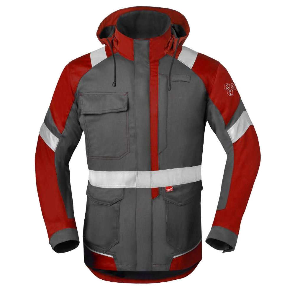 Havep 5safety Image + Parka (Charcoal/Rood) 1