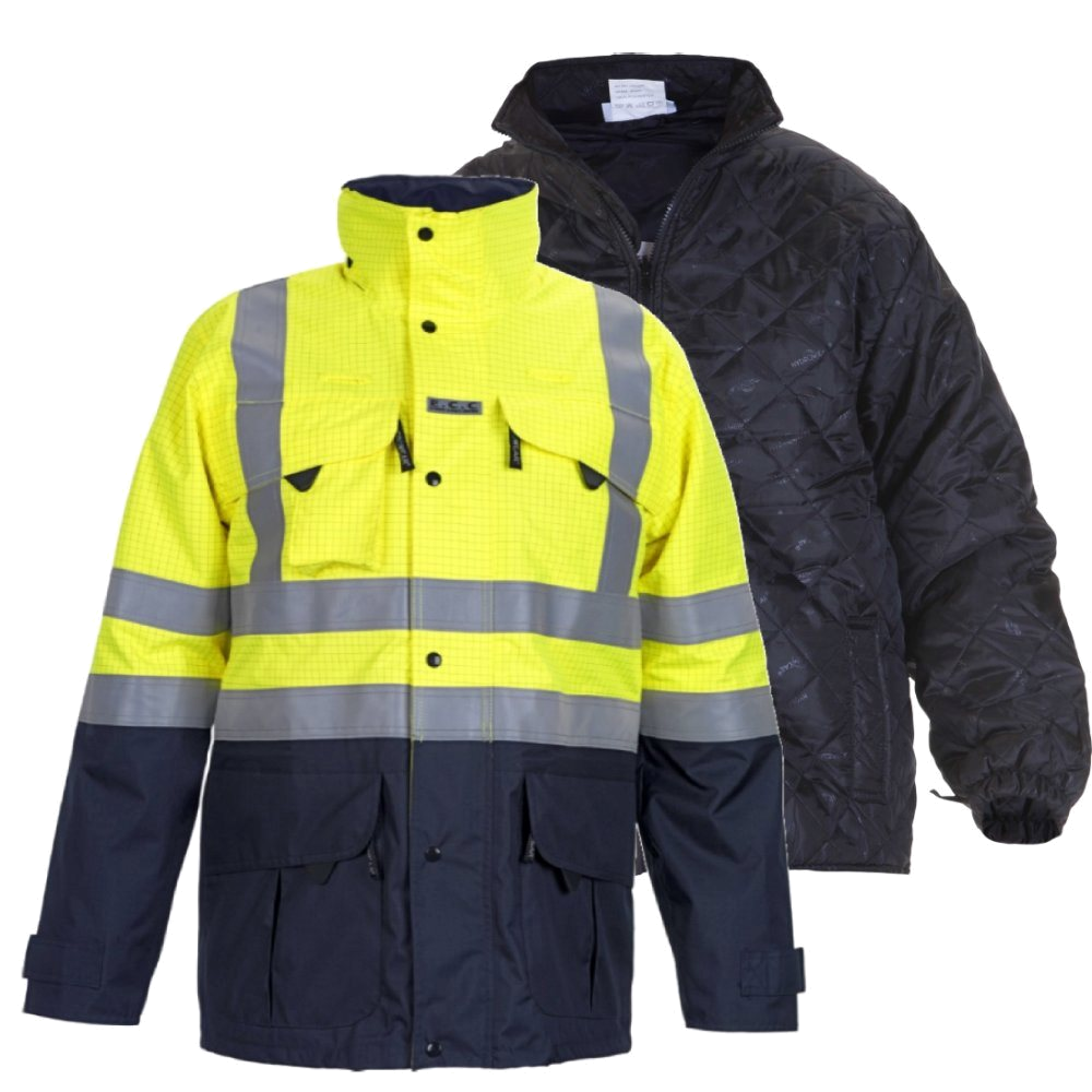 Hydrowear Miramas Parka + Weert voering (Geel/Navy) 1