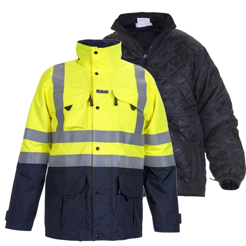 Hydrowear Miramas Parka + Weert voering (Geel/Navy) 1