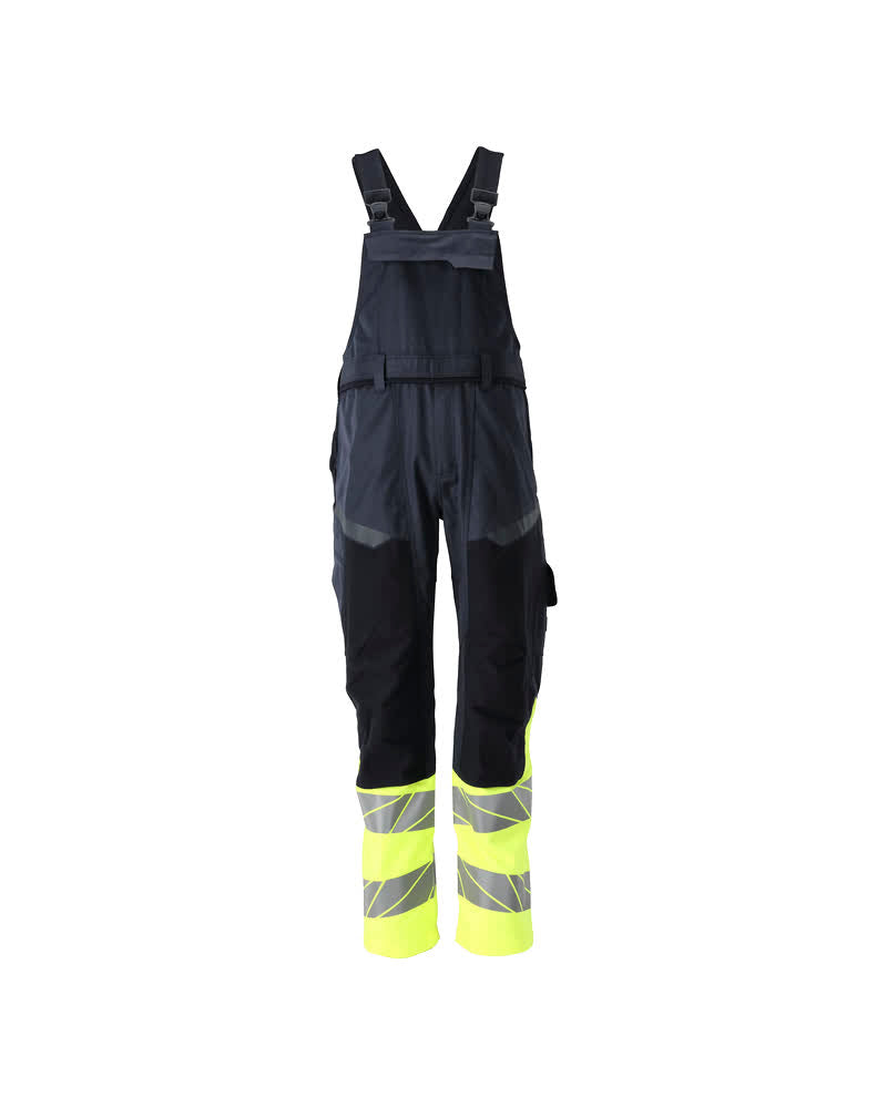 Mascot Accelerate Multisafe Amerikaanse Overall Met Kniezakken 21469 (Navy/Geel)