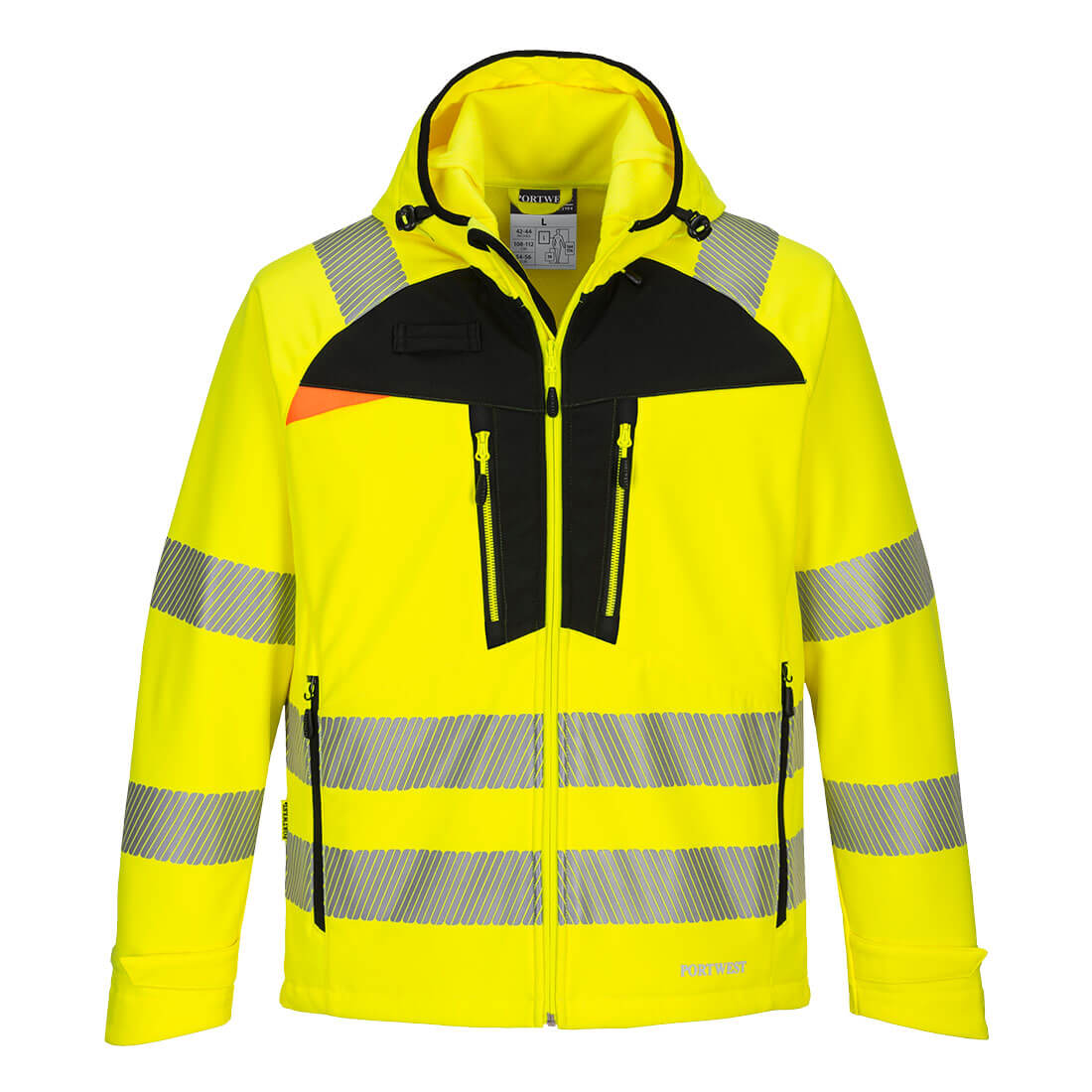 Portwest DX4 Hi-Vis Softshell Jacket (Geel/Zwart)