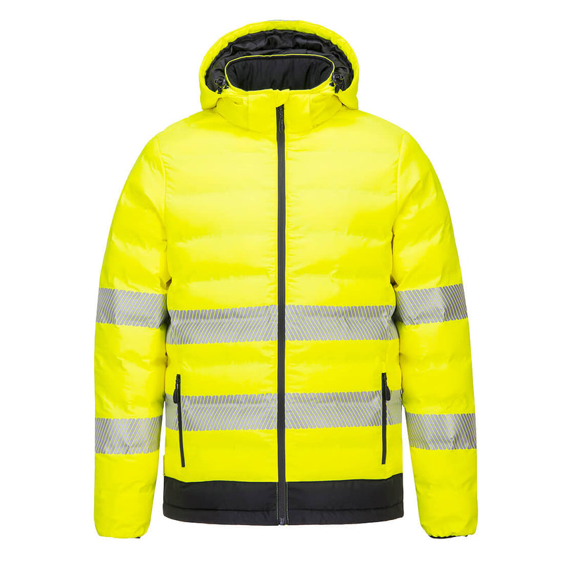 Portwest Hi-Vis Heated Tunnel Jacket (Geel/Zwart)