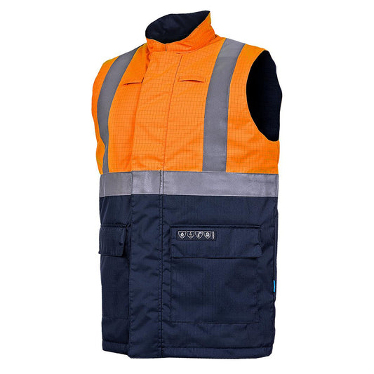 Sioen 1666 Bravone bodywarmer (Oranje/Navy)