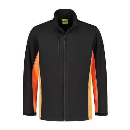 ls-jas-softshell-werkkleding-zwart-oranje