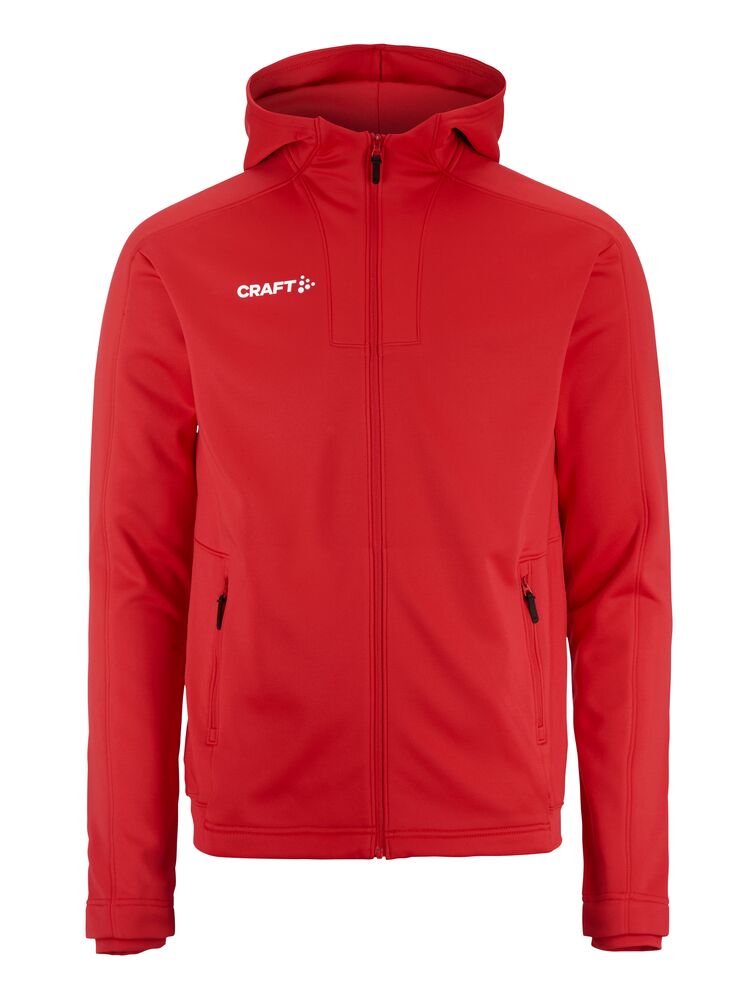 Craft Evolve 2.0 Brushed Hood Jacket Heren 1916041 (Fel Rood)