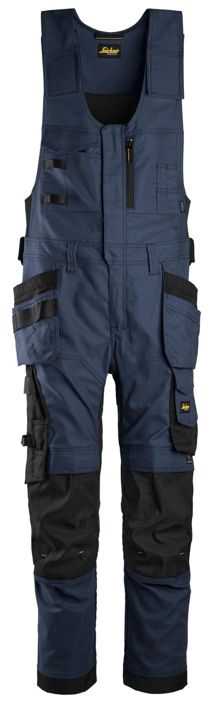 Snickers Allroundwork Canvas Stretch Bodybroek Hp (Navy/Zwart)