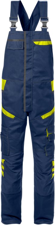 Fristads Amerikaanse overall (Navy/Geel)