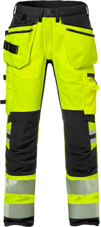 Fristads High vis werkbroek stretch CL.2 (Geel/Zwart)