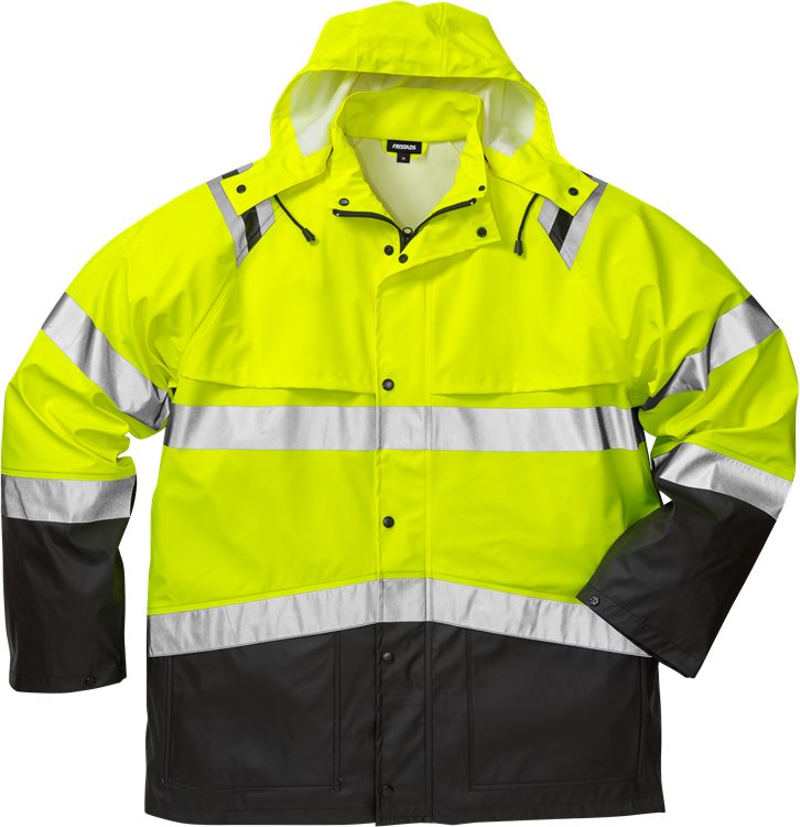 Fristads High vis regenjack CL.3 4624 RS (Geel/Zwart)