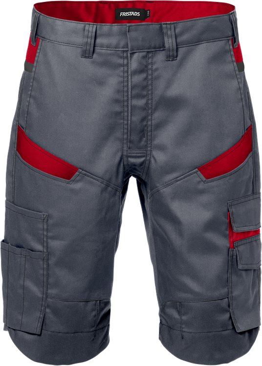 Fristads Korte broek 2562 STFP (Grijs/Rood)