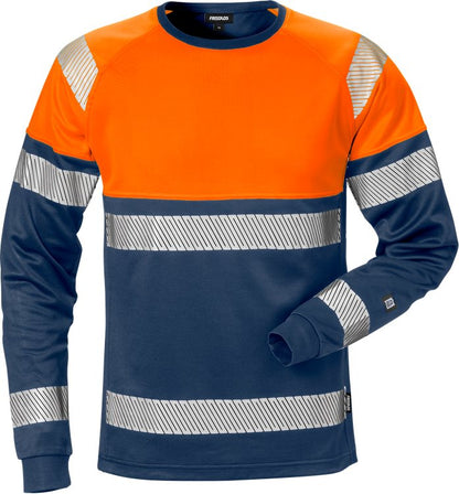 Fristads High vis T-shirt lange mouwen (Oranje/Navy)