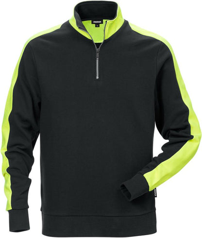 Fristads Sweatshirt korte rits 7449 RTS (Zwart)