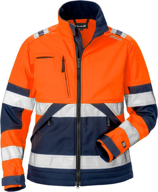 Fristads High vis softshelljack dames (Oranje/Navy)