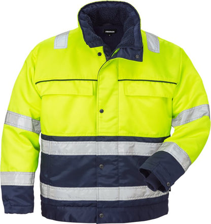 Fristads High vis winterjack CL.3 444 PP (Geel/Navy)