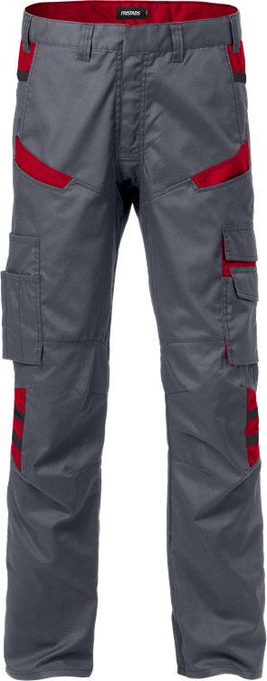 Fristads Broek 2552 STFP (Grijs/Rood)
