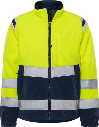 Fristads High vis fleecejack CL.3 4041 FE (Geel/Navy)