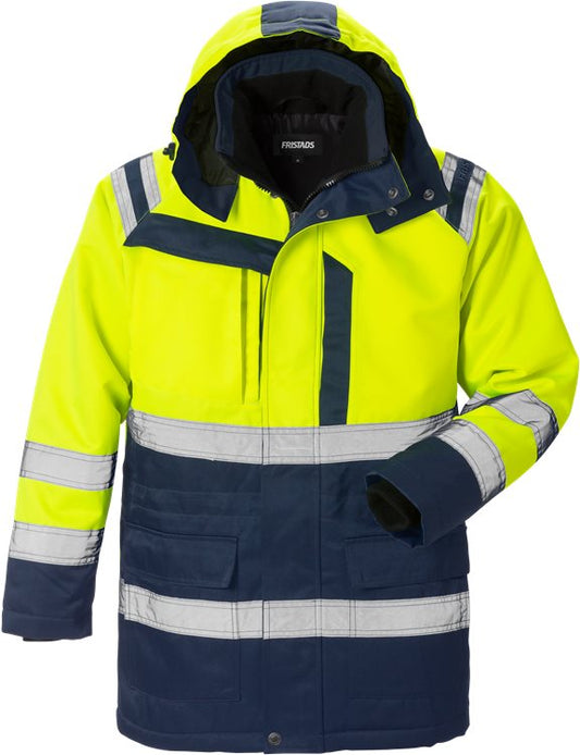 Fristads High vis winterparka CL.3 4042 PP (Geel/Navy)