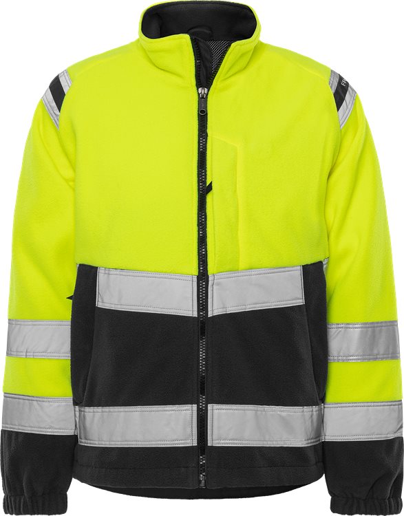 Fristads High vis fleecejack CL.3 4041 FE (Geel/Zwart)