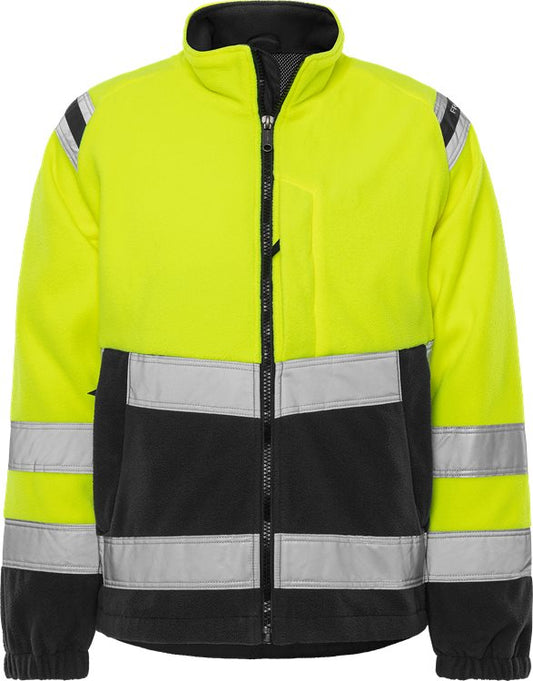 Fristads High vis fleecejack CL.3 4041 FE (Geel/Zwart)