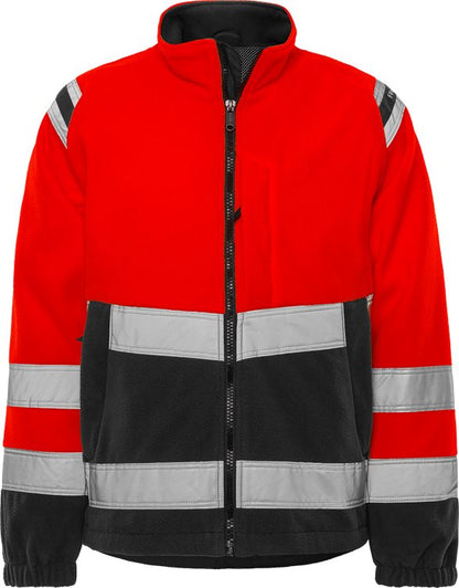 Fristads High vis fleecejack CL.3 4041 FE (Rood/Zwart)