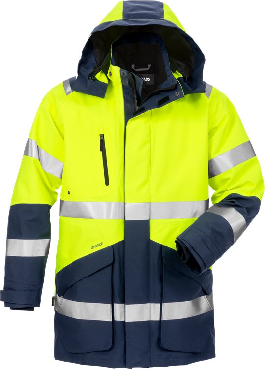 Fristads High vis GTX winterparka (Geel/Navy)