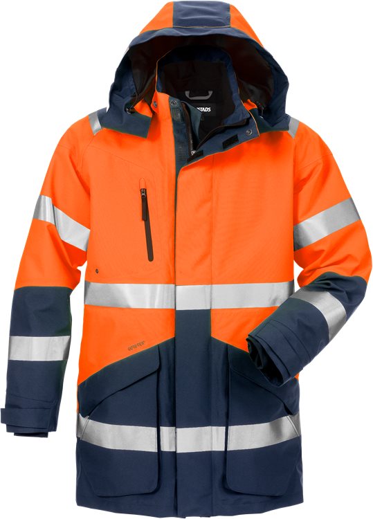 Fristads High vis GTX winterparka (Oranje/Navy)