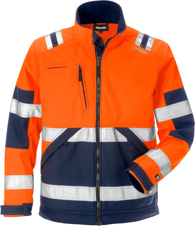 Fristads High vis softshelljack CL.2 4083 (Oranje/Navy)