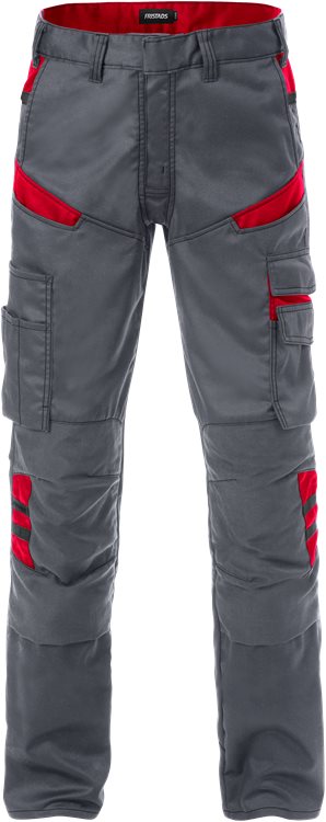 Fristads Broek 2555 STFP (Grijs/Rood)