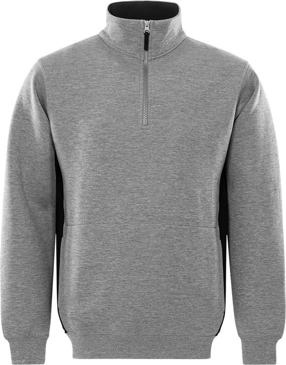 Fristads Acode sweatshirt korte rits (Lichtgrijs)