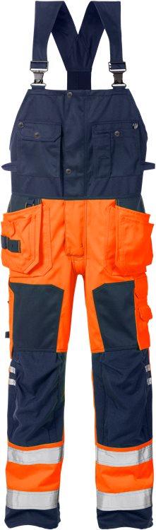 Fristads High vis Amerikaanse overall (Oranje/Navy)